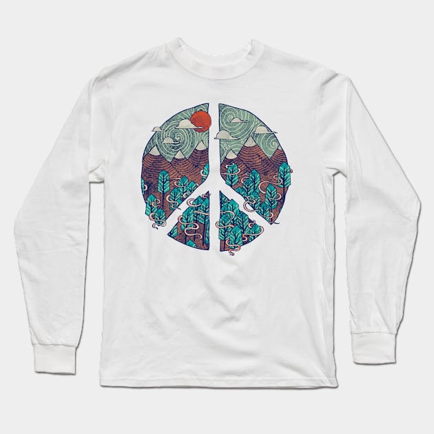 Peaceful Landscape Long Sleeve T-Shirt by againstbound